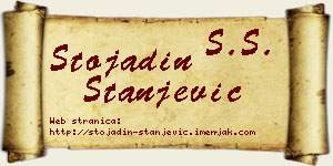 Stojadin Stanjević vizit kartica